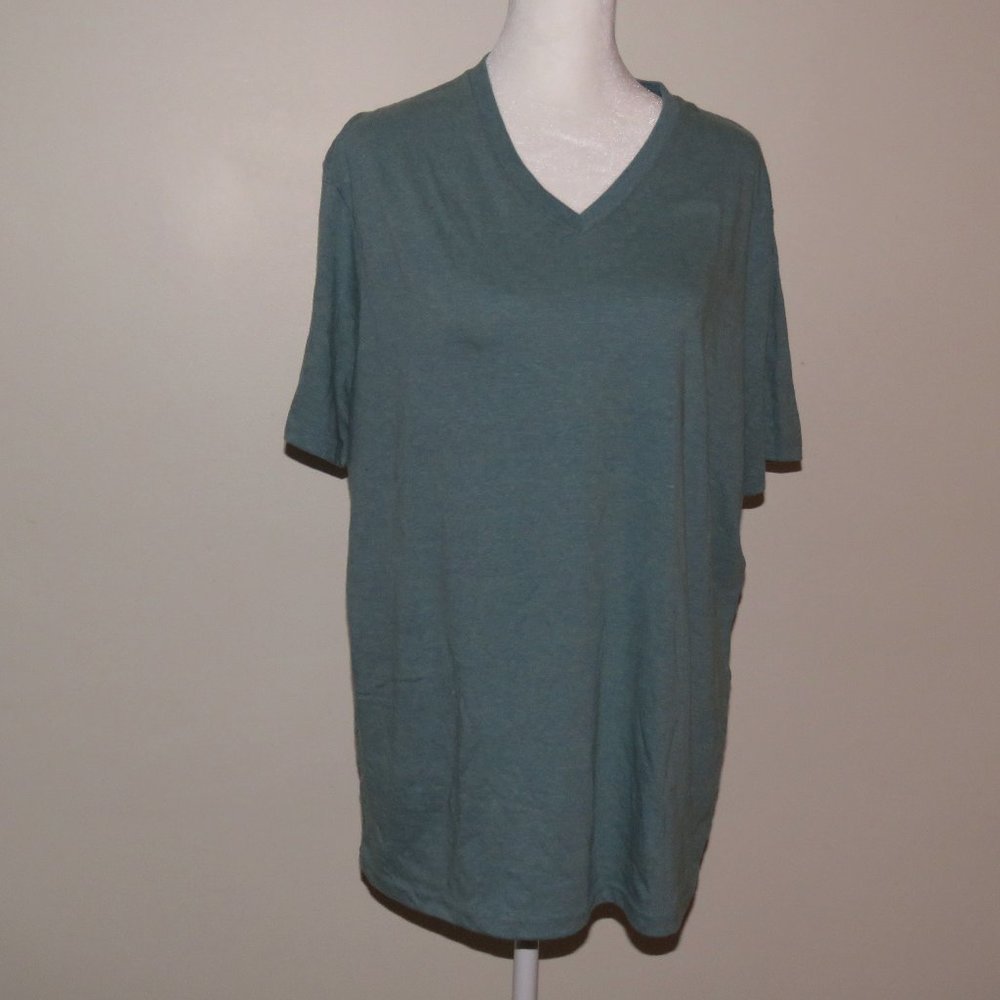 Urban Pipeline Women's Awesomely Soft Ultimate V-Neck Green T-Shirt Size XL